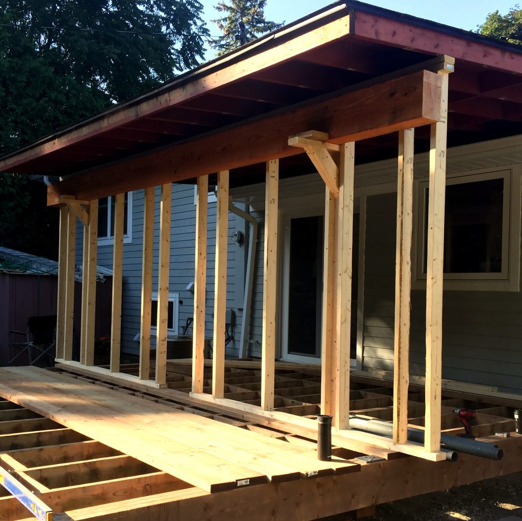 Supporting a covered roof