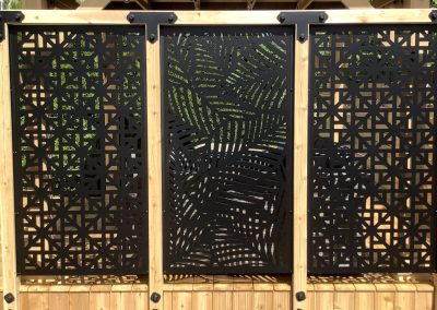 Cedar and Metal Privacy Screen